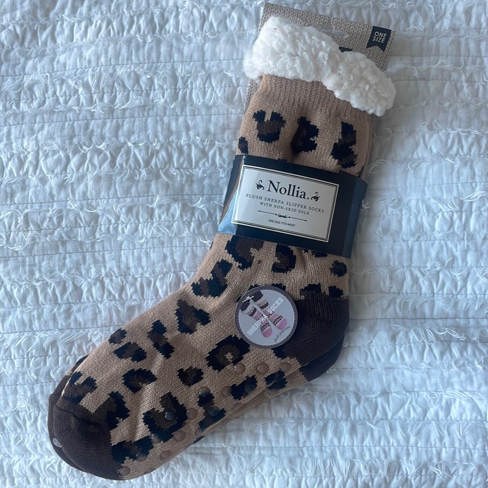 Plush Sherpa Slipper Socks